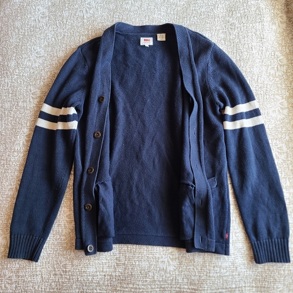 Levi's Men's Cardigan - Small - Navy Blue - Button Down Sweater - Picture 8 of 13